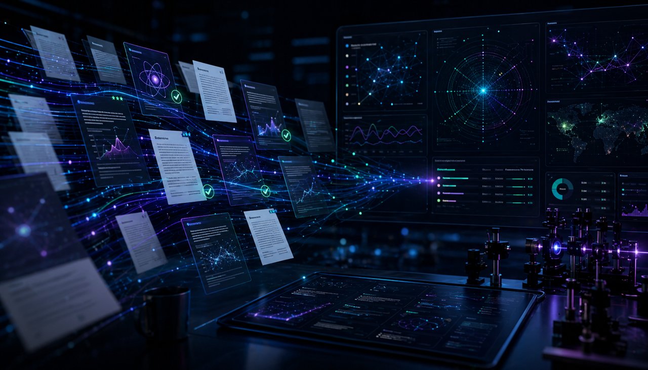 Quantum research feed and discovery intelligence dashboard